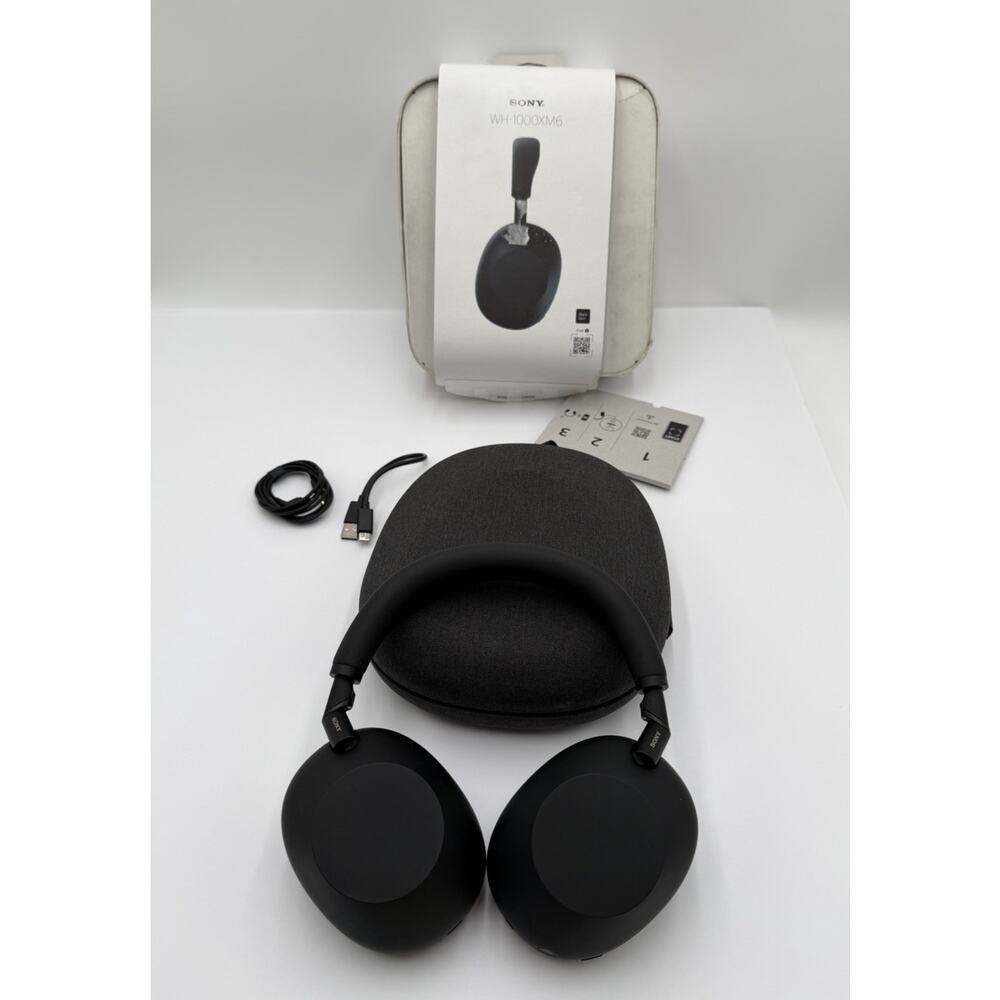 Sony WH-1000XM6 Wireless Noise-Canceling Headphones (Black) Mint